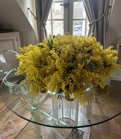 Composition fleurs jaune