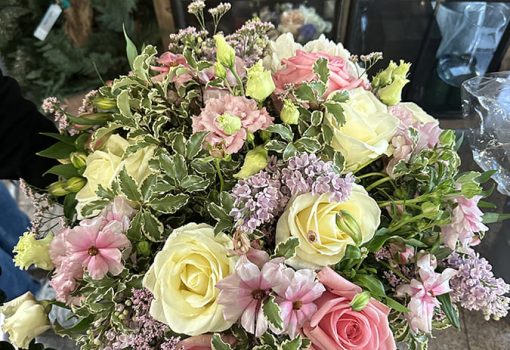 Bouquet de couleurs pastels